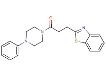 2-[3-oxo-3-(4-phenyl-1-piperazinyl)propyl]-1,3-benzothiazole