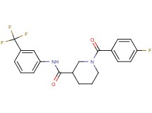 1-(4-fluorobenzoyl)-N-[3-(trifluoromethyl)phenyl]-3-piperidinecarboxamide