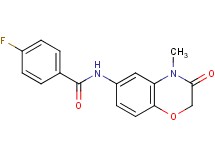 4-fluoro-N-(4-methyl-3-oxo-3,4-dihydro-2H-1,4-benzoxazin-6-yl)benzamide