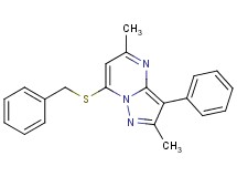 7-(benzylthio)-2,5-dimethyl-3-phenylpyrazolo[1,5-a]pyrimidine