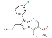 1-[3-(3-chlorophenyl)-2-(methoxymethyl)-7-methylpyrazolo[1,5-a]pyrimidin-6-yl]ethanone