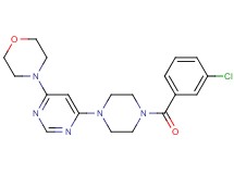 4-{6-[4-(3-chlorobenzoyl)-1-piperazinyl]-4-pyrimidinyl}morpholine