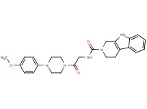 N-{2-[4-(4-methoxyphenyl)-1-piperazinyl]-2-oxoethyl}-1,3,4,9-tetrahydro-2H-beta-carboline-2-carboxamide