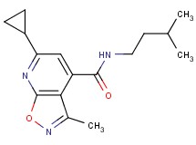 6-cyclopropyl-3-methyl-N-(3-methylbutyl)isoxazolo[5,4-b]pyridine-4-carboxamide