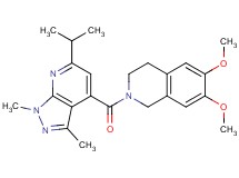 2-[(6-isopropyl-1,3-dimethyl-1H-pyrazolo[3,4-b]pyridin-4-yl)carbonyl]-6,7-dimethoxy-1,2,3,4-tetrahydroisoquinoline