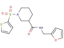 N-(2-furylmethyl)-1-(2-thienylsulfonyl)-3-piperidinecarboxamide