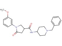 N-(1-benzyl-4-piperidinyl)-1-(3-methoxyphenyl)-5-oxo-3-pyrrolidinecarboxamide