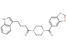 3-{4-[4-(1,3-benzodioxol-5-ylcarbonyl)-1-piperazinyl]-4-oxobutyl}-1H-indole