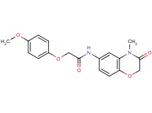 2-(4-methoxyphenoxy)-N-(4-methyl-3-oxo-3,4-dihydro-2H-1,4-benzoxazin-6-yl)acetamide