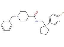 1-benzyl-N-{[1-(4-fluorophenyl)cyclopentyl]methyl}-4-piperidinecarboxamide