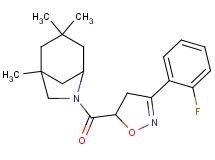 6-{[3-(2-fluorophenyl)-4,5-dihydro-5-isoxazolyl]carbonyl}-1,3,3-trimethyl-6-azabicyclo[3.2.1]octane