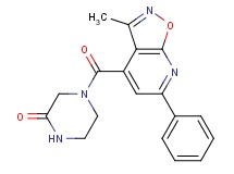 4-[(3-methyl-6-phenylisoxazolo[5,4-b]pyridin-4-yl)carbonyl]-2-piperazinone