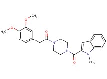 2-({4-[(3,4-dimethoxyphenyl)acetyl]-1-piperazinyl}carbonyl)-1-methyl-1H-indole
