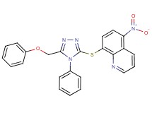 5-nitro-8-{[5-(phenoxymethyl)-4-phenyl-4H-1,2,4-triazol-3-yl]thio}quinoline