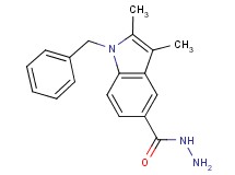 1-benzyl-2,3-dimethyl-1H-indole-5-carbohydrazide 1-benzyl-2,3-dimethyl-1H-indole-5-carbohydrazide