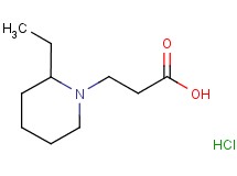 3-(2-ethyl-1-piperidinyl)propanoic acid hydrochloride 3-(2-ethyl-1-piperidinyl)propanoic acid hydrochloride