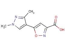 5-(1,3-dimethyl-1H-pyrazol-4-yl)isoxazole-3-carboxylic acid 5-(1,3-dimethyl-1H-pyrazol-4-yl)isoxazole-3-carboxylic acid