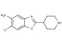 6-chloro-5-methyl-2-piperidin-4-yl-1,3-benzoxazole 6-chloro-5-methyl-2-piperidin-4-yl-1,3-benzoxazole
