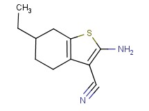 2-amino-6-ethyl-4,5,6,7-tetrahydro-1-benzothiophene-3-carbonitrile 2-amino-6-ethyl-4,5,6,7-tetrahydro-1-benzothiophene-3-carbonitrile