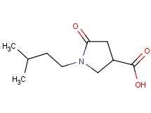 1-(3-methylbutyl)-5-oxopyrrolidine-3-carboxylic acid 1-(3-methylbutyl)-5-oxopyrrolidine-3-carboxylic acid