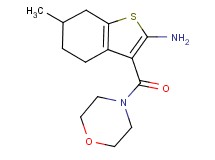 6-methyl-3-(morpholin-4-ylcarbonyl)-4,5,6,7-tetrahydro-1-benzothiophen-2-amine 6-methyl-3-(morpholin-4-ylcarbonyl)-4,5,6,7-tetrahydro-1-benzothiophen-2-amine