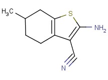 2-amino-6-methyl-4,5,6,7-tetrahydro-1-benzothiophene-3-carbonitrile 2-amino-6-methyl-4,5,6,7-tetrahydro-1-benzothiophene-3-carbonitrile