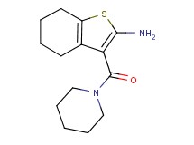 3-(piperidin-1-ylcarbonyl)-4,5,6,7-tetrahydro-1-benzothiophen-2-amine 3-(piperidin-1-ylcarbonyl)-4,5,6,7-tetrahydro-1-benzothiophen-2-amine