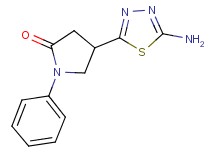 4-(5-amino-1,3,4-thiadiazol-2-yl)-1-phenylpyrrolidin-2-one 4-(5-amino-1,3,4-thiadiazol-2-yl)-1-phenylpyrrolidin-2-one