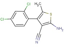 2-amino-4-(2,4-dichlorophenyl)-5-methylthiophene-3-carbonitrile 2-amino-4-(2,4-dichlorophenyl)-5-methylthiophene-3-carbonitrile
