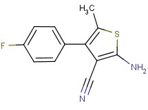2-amino-4-(4-fluorophenyl)-5-methylthiophene-3-carbonitrile 2-amino-4-(4-fluorophenyl)-5-methylthiophene-3-carbonitrile