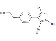 2-amino-5-methyl-4-(4-propylphenyl)thiophene-3-carbonitrile 2-amino-5-methyl-4-(4-propylphenyl)thiophene-3-carbonitrile
