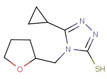 5-cyclopropyl-4-(tetrahydrofuran-2-ylmethyl)-4H-1,2,4-triazole-3-thiol 5-cyclopropyl-4-(tetrahydrofuran-2-ylmethyl)-4H-1,2,4-triazole-3-thiol