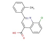 8-chloro-2-(2-methylphenyl)quinoline-4-carboxylic acid 8-chloro-2-(2-methylphenyl)quinoline-4-carboxylic acid