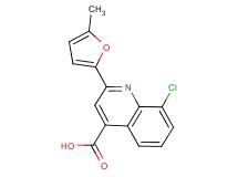 8-chloro-2-(5-methyl-2-furyl)quinoline-4-carboxylic acid 8-chloro-2-(5-methyl-2-furyl)quinoline-4-carboxylic acid