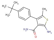 2-amino-4-(4-tert-butylphenyl)-5-methylthiophene-3-carboxamide 2-amino-4-(4-tert-butylphenyl)-5-methylthiophene-3-carboxamide