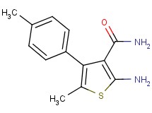 2-amino-5-methyl-4-(4-methylphenyl)thiophene-3-carboxamide 2-amino-5-methyl-4-(4-methylphenyl)thiophene-3-carboxamide