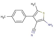 2-amino-5-methyl-4-(4-methylphenyl)thiophene-3-carbonitrile 2-amino-5-methyl-4-(4-methylphenyl)thiophene-3-carbonitrile