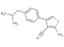 2-amino-4-(4-isobutylphenyl)thiophene-3-carbonitrile 2-amino-4-(4-isobutylphenyl)thiophene-3-carbonitrile