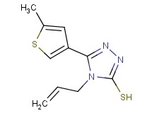 4-allyl-5-(5-methyl-3-thienyl)-4H-1,2,4-triazole-3-thiol 4-allyl-5-(5-methyl-3-thienyl)-4H-1,2,4-triazole-3-thiol