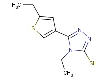 4-ethyl-5-(5-ethyl-3-thienyl)-4H-1,2,4-triazole-3-thiol 4-ethyl-5-(5-ethyl-3-thienyl)-4H-1,2,4-triazole-3-thiol