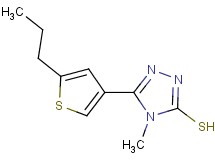 4-methyl-5-(5-propyl-3-thienyl)-4H-1,2,4-triazole-3-thiol 4-methyl-5-(5-propyl-3-thienyl)-4H-1,2,4-triazole-3-thiol