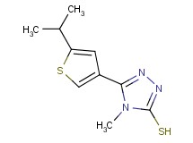 5-(5-isopropyl-3-thienyl)-4-methyl-4H-1,2,4-triazole-3-thiol 5-(5-isopropyl-3-thienyl)-4-methyl-4H-1,2,4-triazole-3-thiol