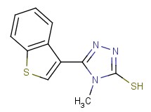 5-(1-benzothien-3-yl)-4-methyl-4H-1,2,4-triazole-3-thiol 5-(1-benzothien-3-yl)-4-methyl-4H-1,2,4-triazole-3-thiol