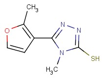 4-methyl-5-(2-methyl-3-furyl)-4H-1,2,4-triazole-3-thiol 4-methyl-5-(2-methyl-3-furyl)-4H-1,2,4-triazole-3-thiol