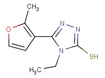 4-ethyl-5-(2-methyl-3-furyl)-4H-1,2,4-triazole-3-thiol 4-ethyl-5-(2-methyl-3-furyl)-4H-1,2,4-triazole-3-thiol