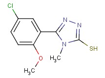 5-(5-chloro-2-methoxyphenyl)-4-methyl-4H-1,2,4-triazole-3-thiol 5-(5-chloro-2-methoxyphenyl)-4-methyl-4H-1,2,4-triazole-3-thiol