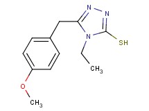 4-ethyl-5-(4-methoxybenzyl)-4H-1,2,4-triazole-3-thiol 4-ethyl-5-(4-methoxybenzyl)-4H-1,2,4-triazole-3-thiol