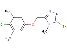 5-[(4-chloro-3,5-dimethylphenoxy)methyl]-4-methyl-4H-1,2,4-triazole-3-thiol