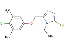 5-[(4-chloro-3,5-dimethylphenoxy)methyl]-4-ethyl-4H-1,2,4-triazole-3-thiol