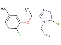 5-[1-(2-chloro-5-methylphenoxy)ethyl]-4-ethyl-4H-1,2,4-triazole-3-thiol